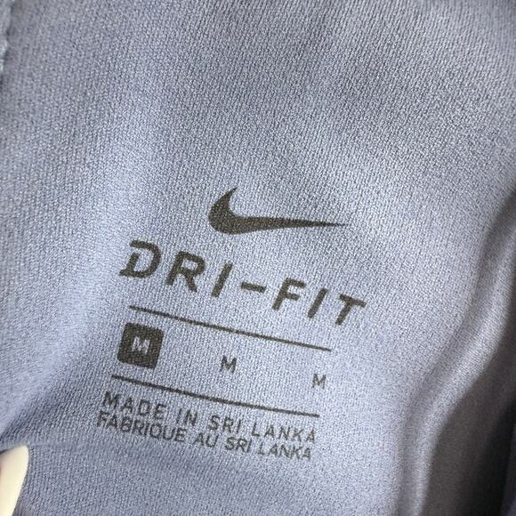 Nike Yoga Luxe Infinalon Cropped Tank Stretch‎ Activewear Blue Purple Women M - Picture 5 of 7